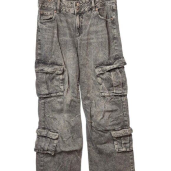 Garage Denim Women's Gray Cargo Jeans Wide Leg Size 13 31Casual Y2K - Picture 16 of 16